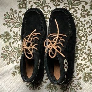 UGG Black Rustic Weave Suede Bootie Size 7